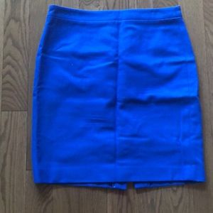 Blue J crew wool pencil skirt